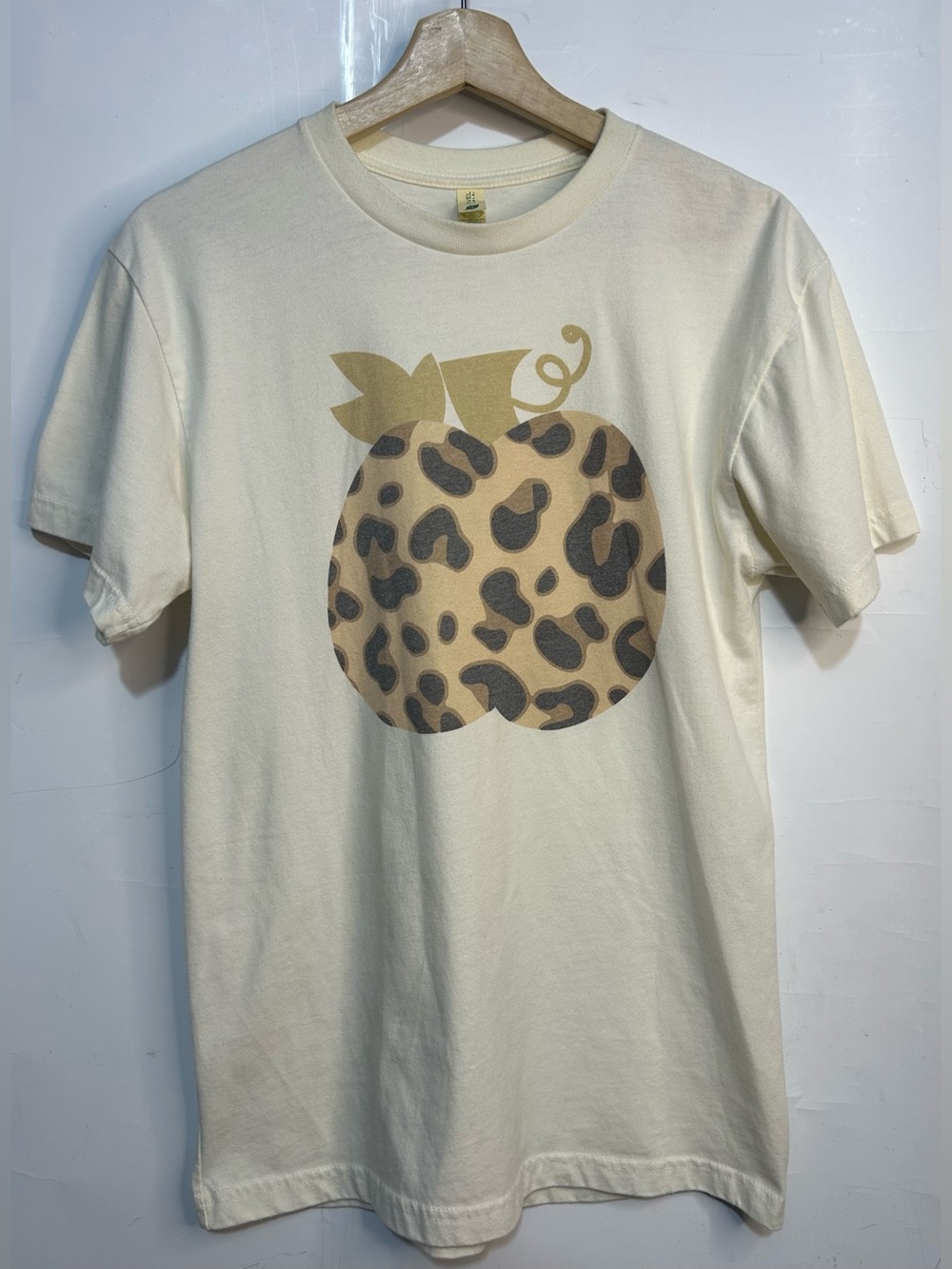 Next Level Sustainable Organic Cotton Leopard Print Pumpkin Graphic T-Shirt